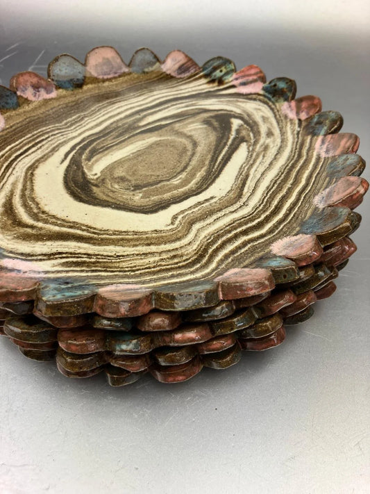 Lerry 2024 Petal Plate Brown Marble